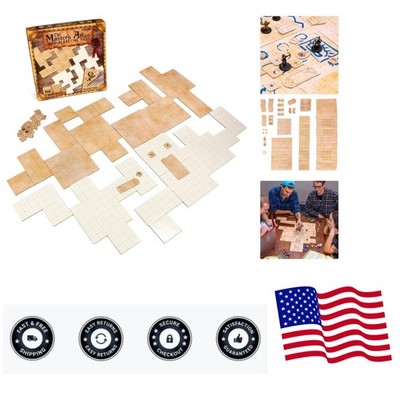 Reversible Dry/Wet Erase Battle Map - 44 Tiles & 48 Tokens for RPG Adventures
