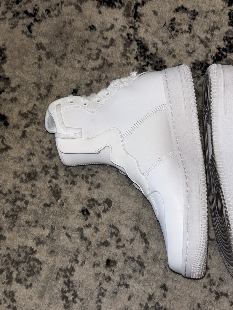 Nike Air Force 1 High Rebel XX TRIPLE WHITE Womens Size 10 AO1525