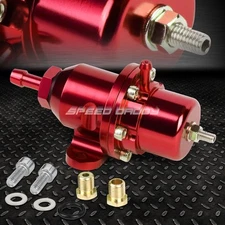FOR HONDA ACURA DOHC B16 B18 F20 BOLT-ON ADJUSTABLE FUEL PRESSURE REGULATOR RED