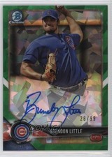 2018 Bowman Chrome HTA Green Atomic Refractor 28/99 Brendon Little Auto 0l2q