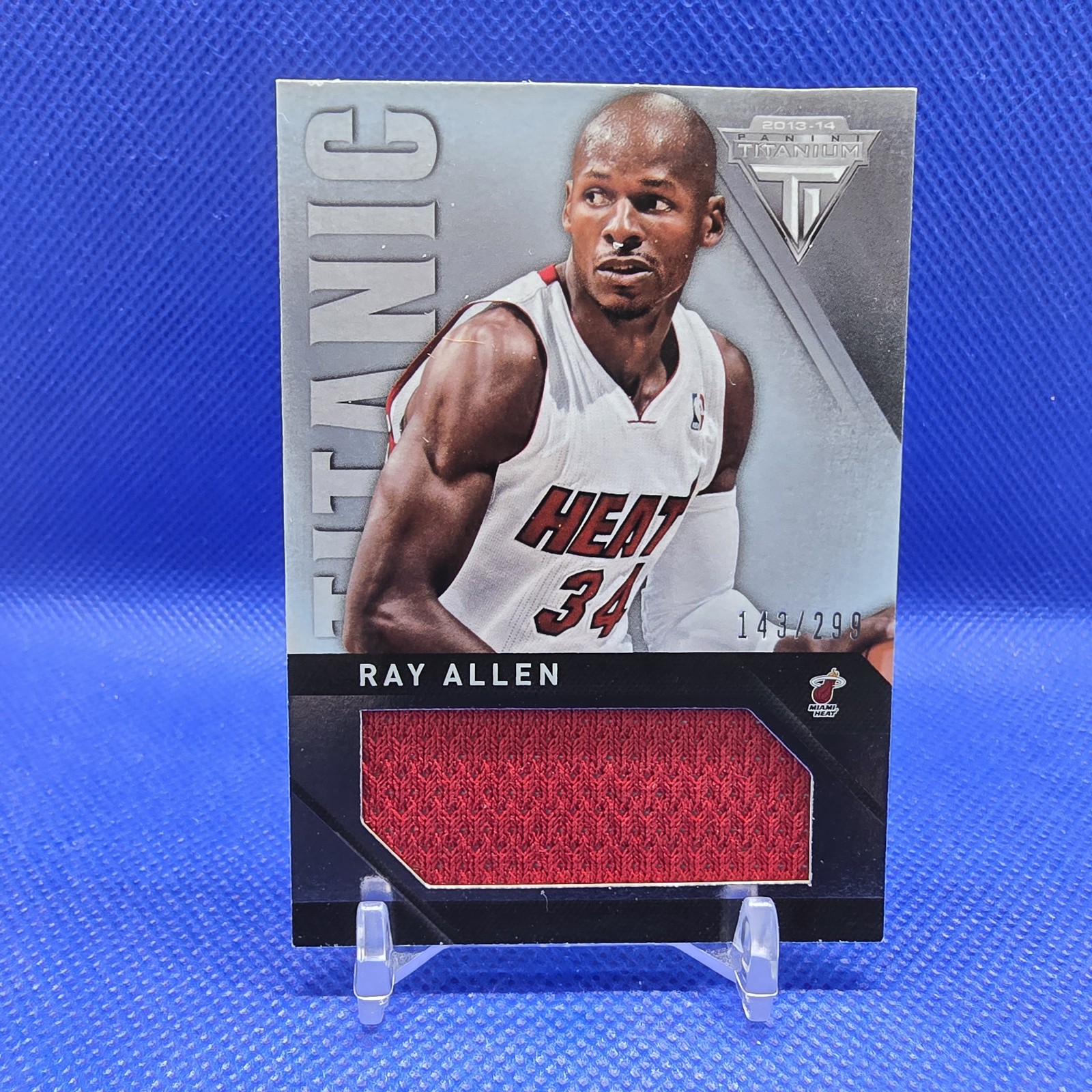 2013-14 Panini Titanium #87 Ray Allen Titanic Threads Jumbo #/299