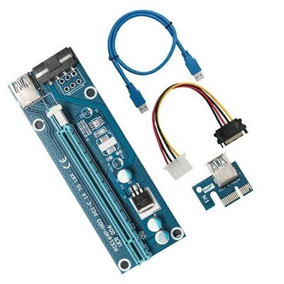 40 Risers - PCI-E 1x to 16x Powered USB 3.0 Extender Riser Adapter Card VER 006