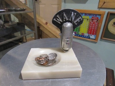 VINTAGE ORIGINAL 1950's WANE RADIO / TV CHANGE HOLDER FORT WAYNE, IND