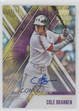 2017 Panini Elite Extra Edition Tie-Dye Auto 3/10 Cole Brannen #187 Auto xb2