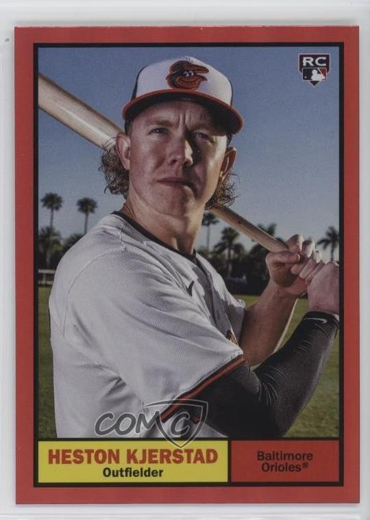 2024 Topps Archives 1961 Topps Red Hot Foilboard 23/50 Heston Kjerstad #11 17uv