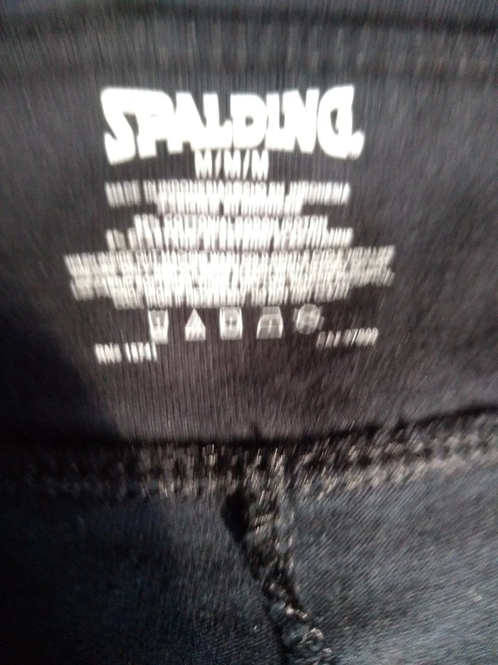 Spalding Women’s Black Leggings Classic Stretch Size Medium NWT Cotton Spandex - Image 3 of 4
