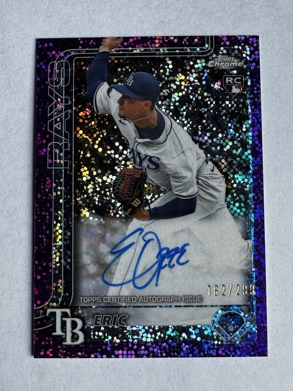 2025 Topps Chrome Autographs Eric Orze #RA-GG Purple Refractor 162/299 (AU, RC)