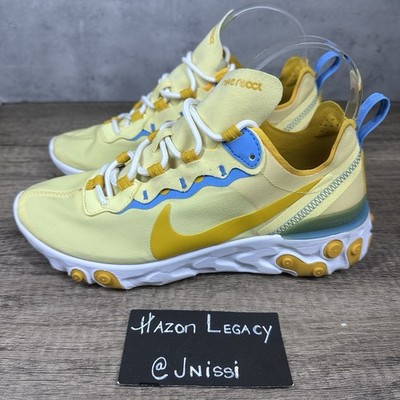 Nike~Women s~React Element 55 (BQ2728-700)Yellow/Blue Sneaker Shoes Size 7.5