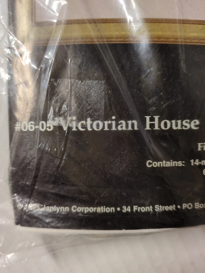 Kit de casa victoriana Janlynn Needlepoint 1995 18x14 vintage nuevo sellado Foto 3 de 4