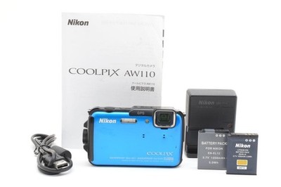 Nikon COOLPIX AW110 Blue Compact Digital Camera Tested Working