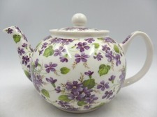 A 2 cup teapot in Ditsy Violet Chintz design.