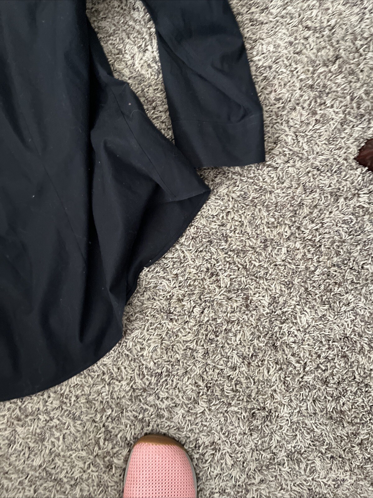 TALBOTS Solid Black Non Iron Button Up Shirt Blou… - image 9