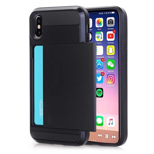 For iPhone XR 11 12 13 Pro Max 7 8 Plus Card Holder Shockproof Wallet Case Cover - Picture 13 of 23