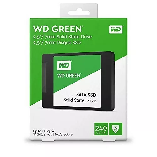 WD Green 240GB Internal PC SSD - SATA III 6 Gb/s, 2.5/7mm 