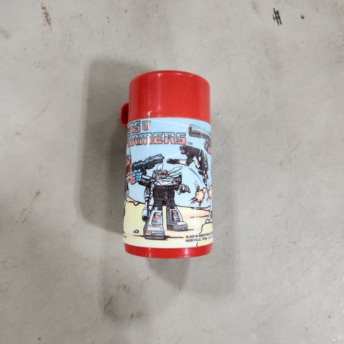 1984 Transformers Thermos for Lunch Box * Vintage * Lunchbox Bottle  E5