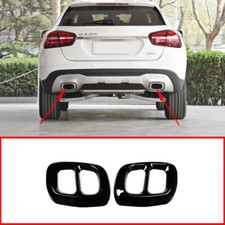 For Mercedes Benz GLA GLB Class 2020- 220 Rear Exhaust Trim Frame Black Sliver