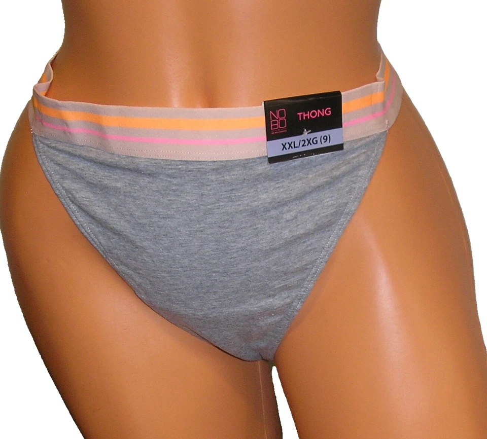 Bragas Lencería Tanga Gris Talla 9 2XL Regalo Adulto Foto 2 de 4