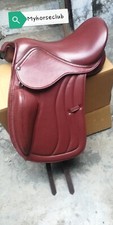 Dressage leather Horse saddle best quality leather Red brown size 16" inch