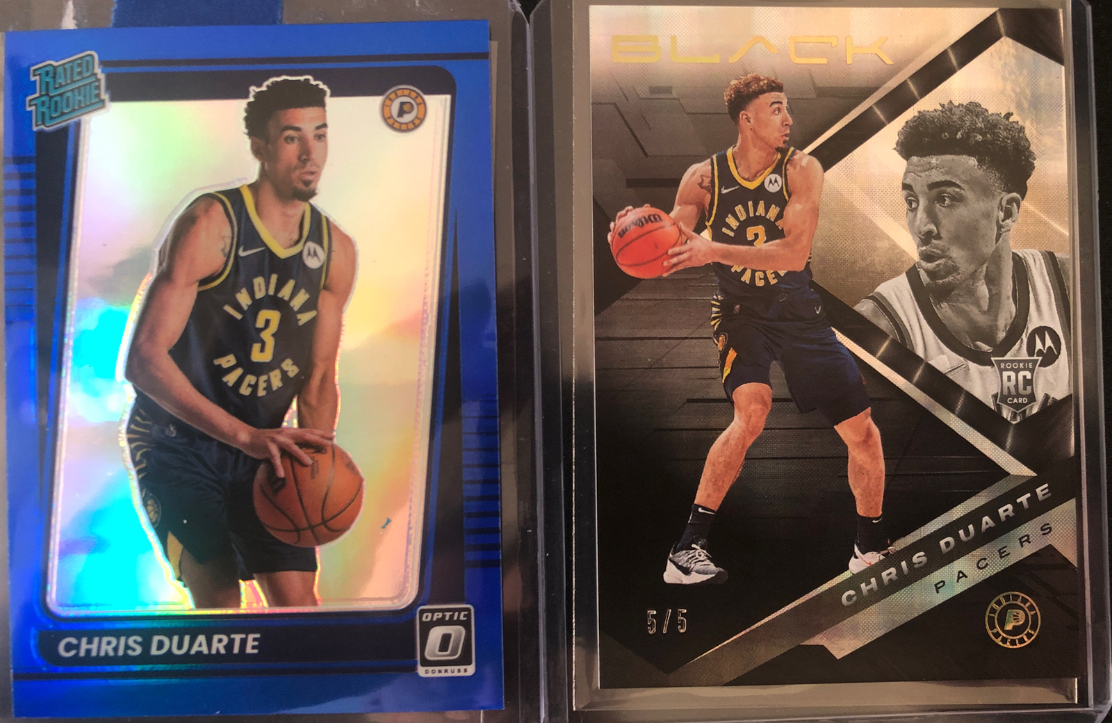 2021-22 Panini Donruss Optic Basketball Blue Rookie Chris Duarte /59 RC #173