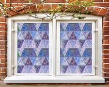 3D Dreiecksmuster C9 Fenster Film Drucken Aufkleber Haftendes Buntglas UV Sinsin