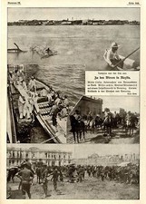 Mexiko Admiral Winslow US-Soldaten in Veracruz Bilddokumente mit Kurz- Text 1914