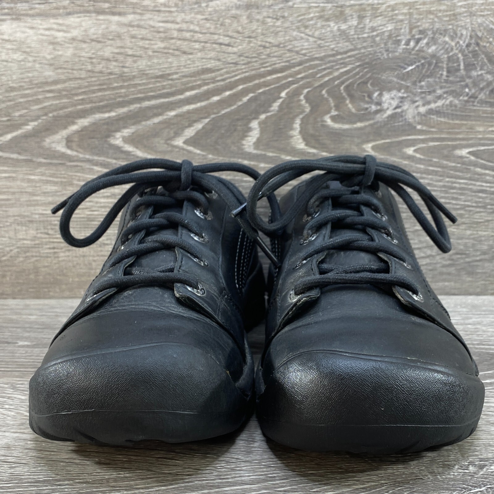 Scarpe casual stringate Oxford KEEN Alki 5 occhielli da uomo taglia 7 escursionismo pelle nera