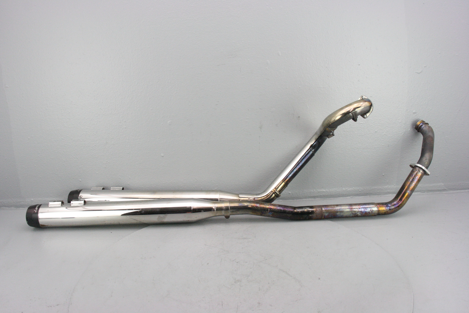 2004 Harley Road King Exhaust Pipes Kit RINEHART CHROME TRUE DUALS 3