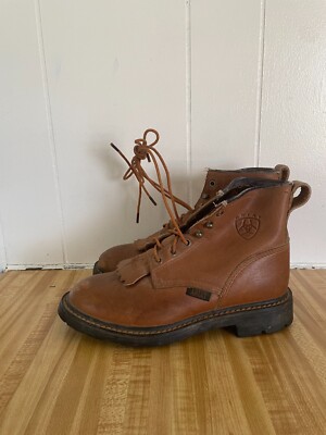 Ariat Vintage Women’s Cascade ATS Lace Up Work Boots With Kiltie 31080 Size 