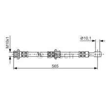 2x BOSCH Bremsschlauch 1 987 481 266  NISSAN PATHFINDER II 
