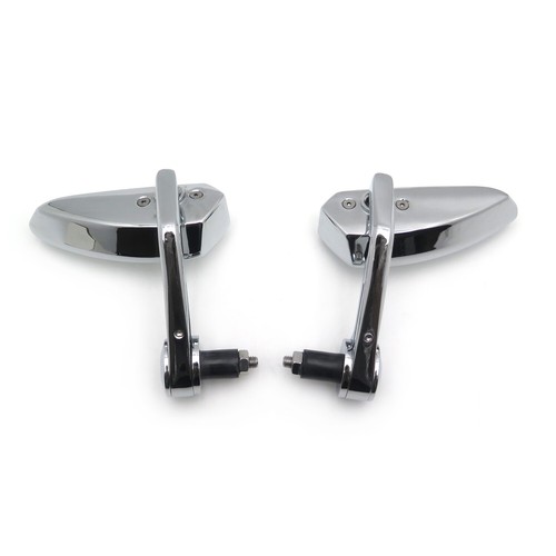 Mirrors Chrome For Honda/Suzuki/Kawasaki/Yamaha/Harley 7/8" 1" diameter handles - Picture 5 of 8