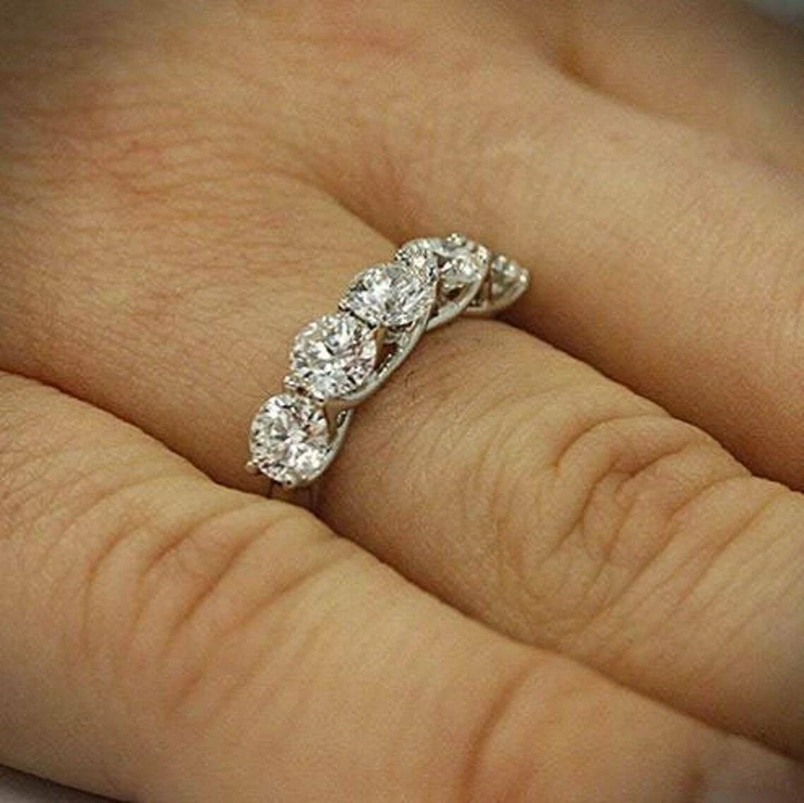 1 ct 5 stone diamond band deals