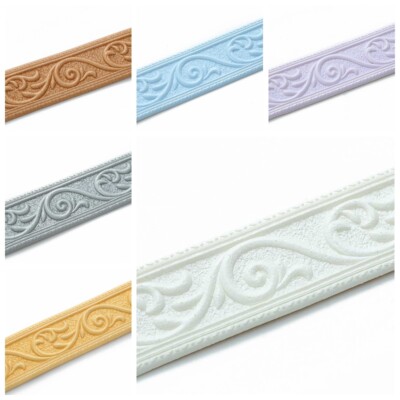 230*6CM Self Adhesive Wall Skirt Border 3D Floral Pattern