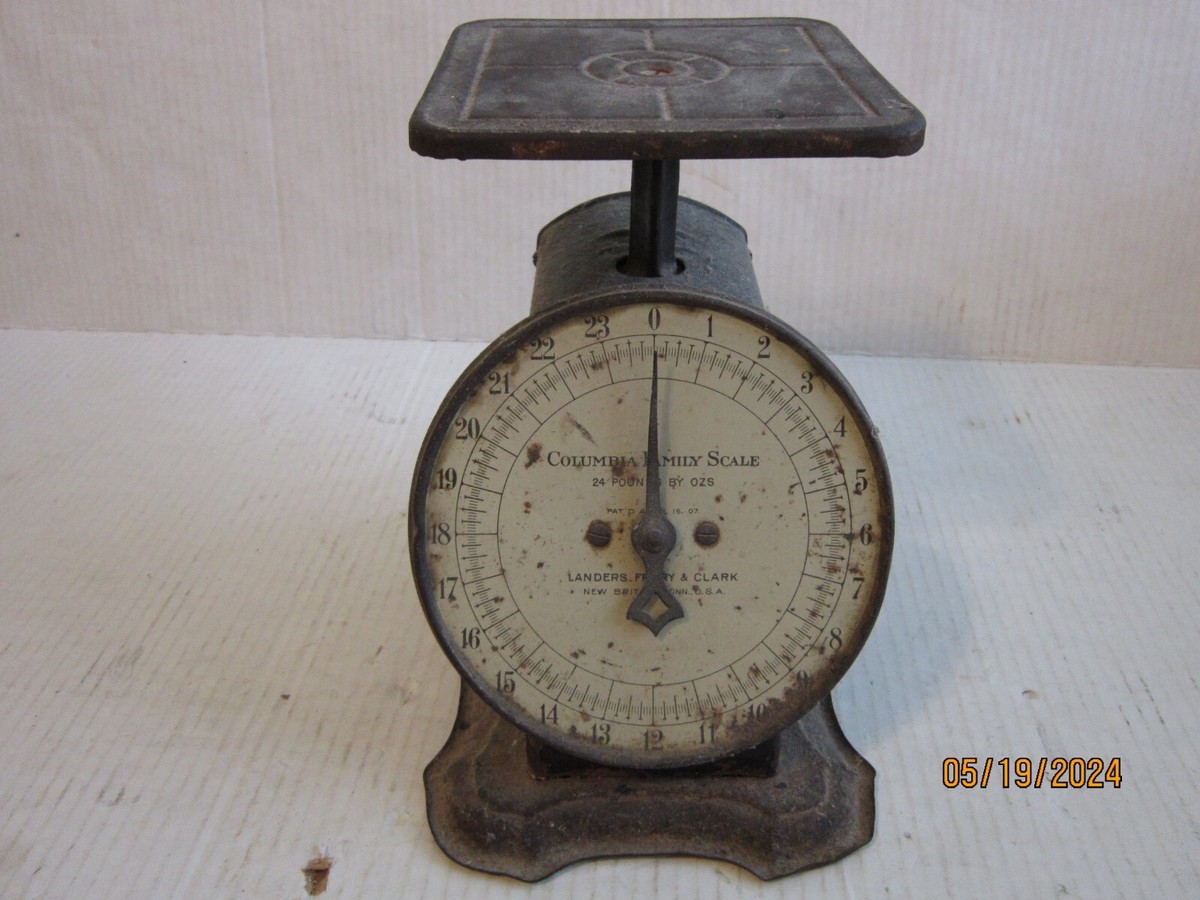 Vintage Columbia Family Scale, 24 lbs, by Landers Frary & Clark 