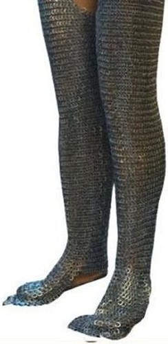 Leggings medievales de malla de cadena 9 mm acero suave LARP - Imagen 3 de 3