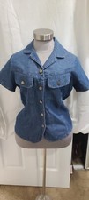 Small Willowbend 100% Cotton USA Made Denim Look Button Up