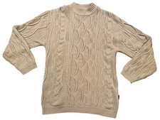 Southpole 3D Texture Sweater Cream Thick Cable Knit Mens Medium Vintage