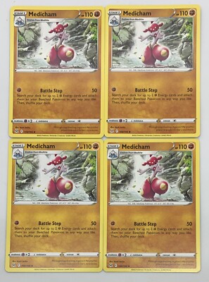 POKEMON TCG Lost Origin MEDICHAM x4 4x Uncommon Playset #100/196 Pack ...