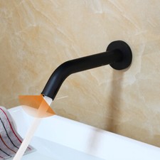 Black Touchless Bathroom Basin Wall Mount Sensor Faucet Cold Hot Mixer Tap