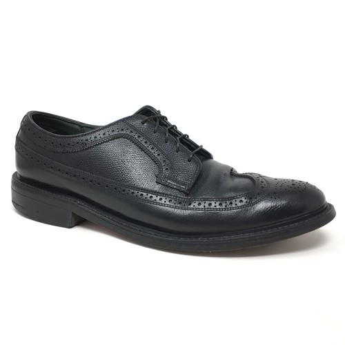 Dexter Longwing Oxfords Dress Shoes Mens Size 12 Black Grain Leather Lace Up - 第 1/8 張圖片