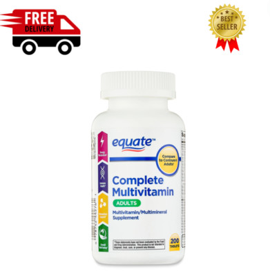Equate Complete Multivitamin/Multimineral Supplement Tablets, Adults, 200 Count