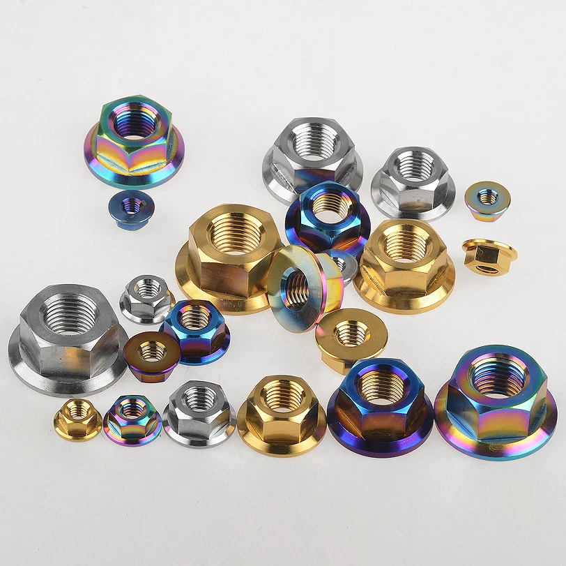 Titan Sechskant Flanschmuttern Titanmutter mit Flansch M5 M6 M8 M10 M12 M14 M16 - Bild 4 von 4