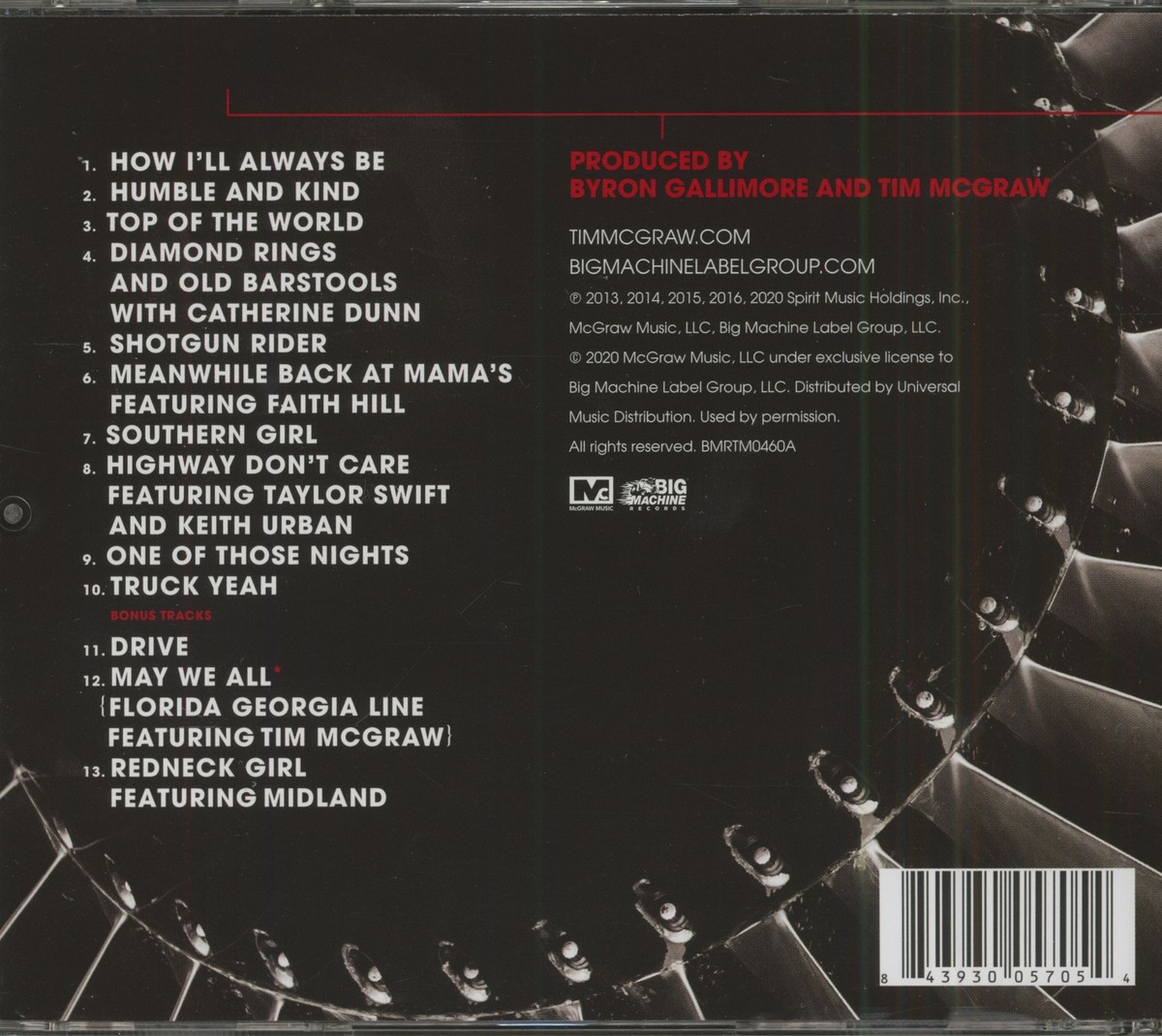 Tim McGraw McGraw Machine Hits 2013 2019 (CD) Charts