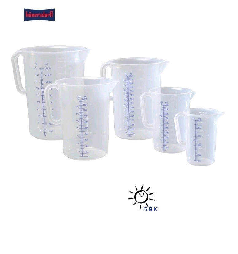 HÜNERSDORFF Messbecher - Messkanne 500ml lebensmittelbeständig; geprägte Skala