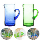 Recycled Glass Jug 1L Water Jug Juice Carafe Glass Wide Mouth Serving Pitcher
