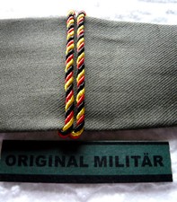 Bundeswehr Reservisten Litzen Kordel  Aufschiebeschlaufen schwarz/rot/gold