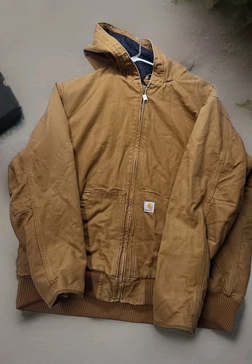 Carhartt Jacket Mens 2 XL Tall Loose Fit Beige Canvas Carhartt Jacket Mens 2 XL Tall Loose Fit Beige Canvas