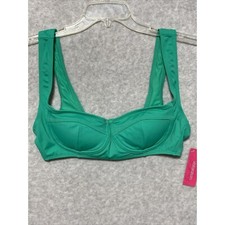 Xhilaration Green Wireless Bikini Swim Swimsuit Top Youth Size L 8-10
