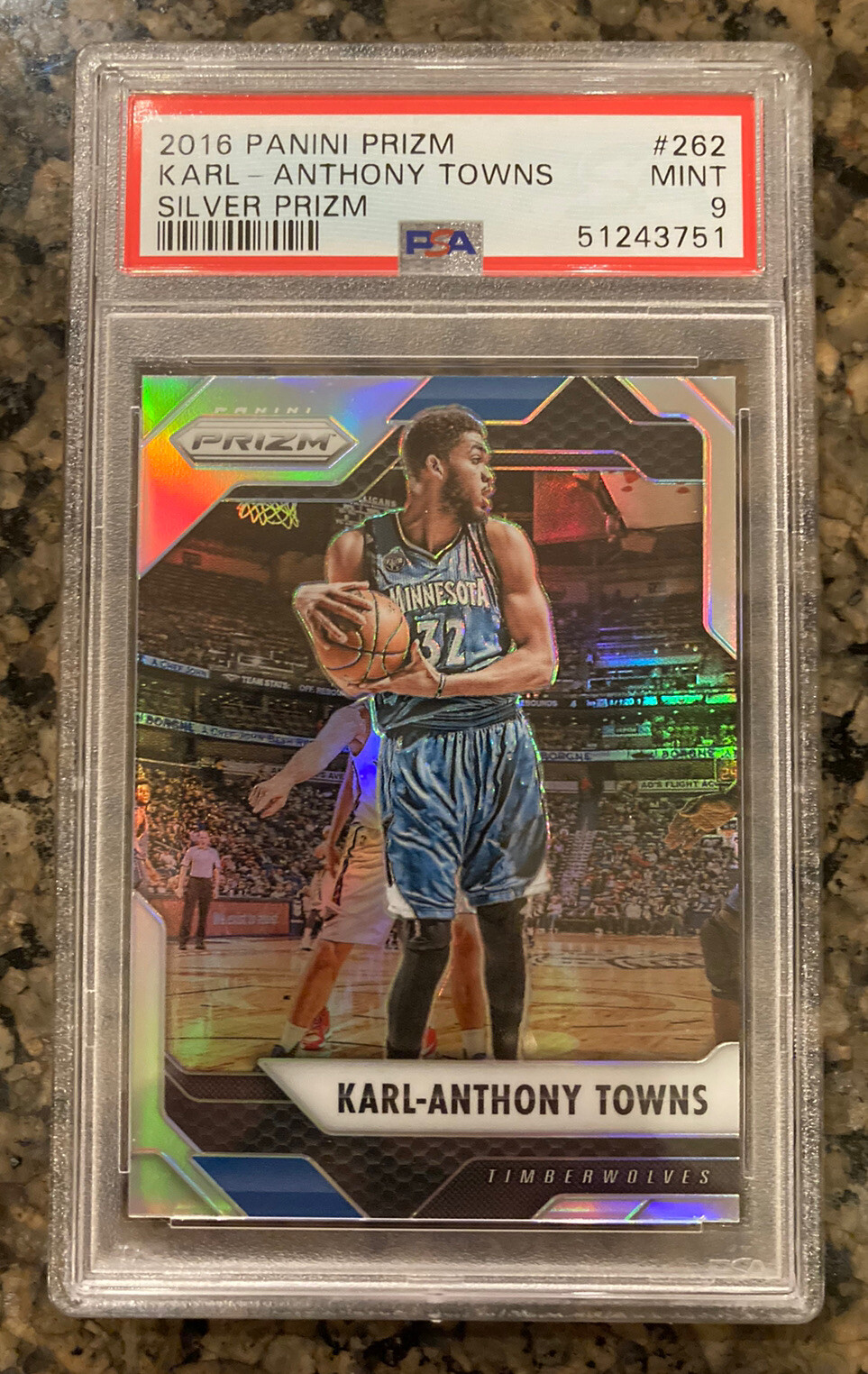 2016 Prizm Silver Karl Anthony Towns PSA 9  (2nd year)