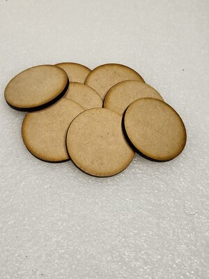 Lot Of 10 - 40mm Round MDF Bases For Warhammer 40k & AoS Bitz Heavy Gear