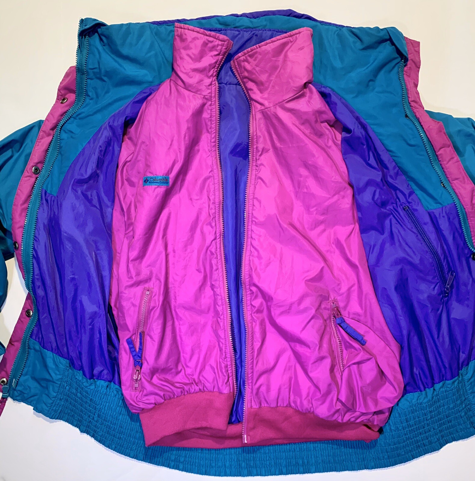 Vintage Columbia Ski Jacket 3 in 1 Womens Large Purpl… Gem